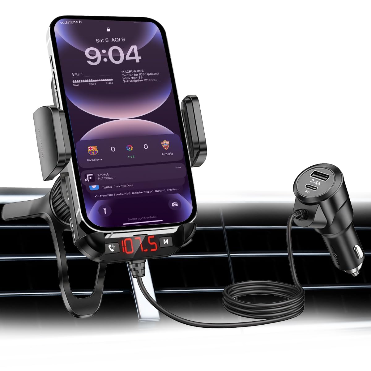 Amazon.co.jp: HXOAOXH Bluetooth カーアダプター - Bluetooth 5.3 FM